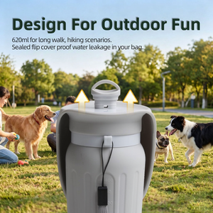 <span class=keywords><strong>Bottiglia</strong></span> d'Acqua Portatile in Silicone per Cani, Pieghevole, per Passeggiate, Escursioni e Attività all'Aperto, Grande Capacità 620ml - Product Image 2