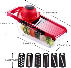 Vente chaude : Éplucheur et trancheur de légumes manuel en plastique pour préparation rapide des aliments, mandoline professionnelle portative, coupe-légumes réglable - Product Image 2