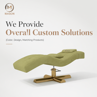 Lit de cils incurvé réglable professionnel - Design ergonomique moderne en bois de luxe |   Meubles de salon de beauté et de spa exclusifs pour la salle de bain