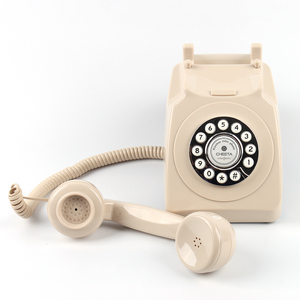 Telefono Vintage Senza Fili con Tasti a Pressione, Colore Beige, Collegabile al Cellulare, per Uso Domestico - Product Image 5