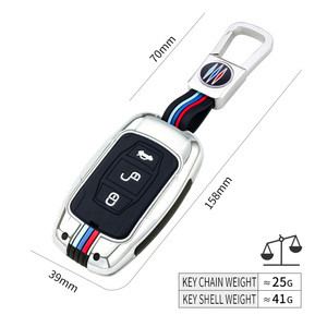 Funda Protectora para Llaves de Coche de Aleación de Zinc y Gel de Sílice para BYD Song Plus Qin DMI Han EV Yuan Pro Tang ATTO 3, Llavero, Bolsa para Llaves - Product Image 4