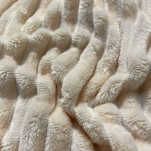 Sản xuất chất lượng tốt 290gsm 100% polyester thả kim sọc sang trọng <span class=keywords><strong>Jacquard</strong></span> flannel vải cho chăn - Product Image 6