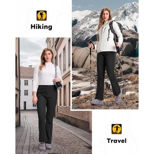 Pantalones de Esquí para Mujer, 220g, Resistentes al Agua, Forrados de Felpa, Aislantes, con Bolsillos con Cremallera, para Senderismo, Ropa de Abrigo para Exteriores - Product Image 6