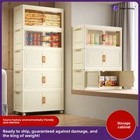 Armoire de rangement pliable en plastique, design moderne et minimaliste pour le salon, unité d'étagères pour la maison, organisateur de jouets pour enfants