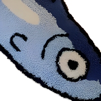Tapis moderne en polyester doux à motif abstrait, antidérapant, lavable et écologique pour chambre d'enfant