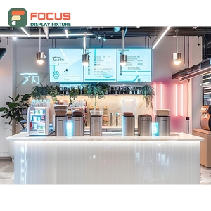 Custom Coffee Display Rack Tall Retail <b>Shelf</b> Bean Bag Area <b>Walnut</b> Product Display Rack - Product Image 1