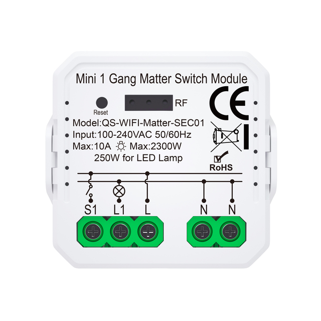 Matter-compatible Home Automation Smart Wifi Switch Energy Saving Multi-protocol Switch WiFi Matter Switch Module