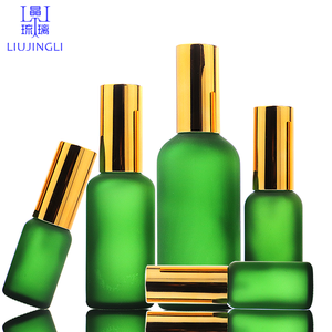 Hot selling green bottle 5-100ml glass spray perfume bottle sample sub bottled perfume in glass