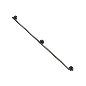 Supports d'étagères en acier métallique réglables Rusticline <span class=keywords><strong>pour</strong></span> main courante d'<span class=keywords><strong>escalier</strong></span>, bricolage, tuyau métallique industriel - Product Image 1