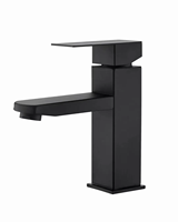 Robinet de lavabo SANIVITAL moderne en acier inoxydable à poignée unique, couleur personnalisée, design cascade, pour salle de bain et usage extérieur
