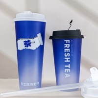 Gobelets givrés personnalisés avec couvercle 22oz 700ml, gobelet à thé au lait épaissi pour boissons spécialisées, emballage rigide pour boba