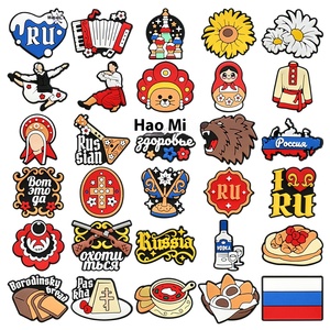 2025 Fashion Russia Rubber <b>Shoes</b> <b>Charms</b> Decorative Buckles Clog <b>Charms</b> Accessories <b>Shoes</b> Ornaments Decorations - Product Image 1