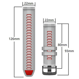 Correa de reloj de silicona de 22mm para <span class=keywords><strong>Garmin</strong></span> Forerunner 265 correa de muñeca para <span class=keywords><strong>Garmin</strong></span> Forerunner 965 745 255 <span class=keywords><strong>Venu</strong></span> <span class=keywords><strong>2</strong></span> Vivoactive 4 Correa - Product Image 5