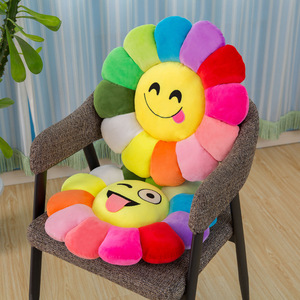 Yeni tasarım 8 renkler çiçek yer minderi kawaii çiçek yastık yastık ile farklı ifade gülümseme çiçek yer minderi - Product Image 2
