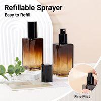 Flacons pulvérisateurs en verre ambré rechargeables, atomiseurs de parfum à brume fine, flacons vides en verre pour cheveux, parfum, voyage