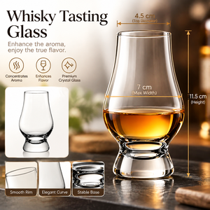 Verre à whisky professionnel pour Scotch et Bourbon avec base épaisse, verre à whisky <span class=keywords><strong>Glencairn</strong></span>, coupe de dégustation en cristal sans plomb - Product Image 3