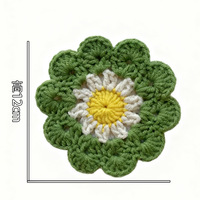 Nouveau produit transfrontalier : Sous-verres, sets de table et tapis isolants thermiques en fil crocheté fait main, style mignon et tendance à petites fleurs