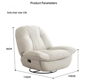 Wabi-sabi Recliner Sofa Chair Adjustable Fabric Recliner Sofa Scandinavian