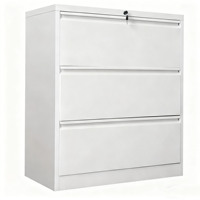 Archivador Metálico de Oficina, Mueble de Almacenamiento con Cajones, Unidad de Almacenamiento de Archivos Tamaño A4 con Cerradura para Almacenamiento Compacto