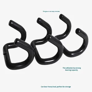 Grosir grosir Minglan Model 032 baja dilapisi karet barbel kait ganda peralatan kebugaran selesai hitam pegangan Pull-Up - Product Image 2