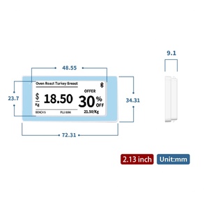 Étiquette électronique d'étagère (ESL) étanche IP65 2,13 pouces pour basses températures SLIM-213BWRY-LOW pour congélateurs et entrepôts frigorifiques -25°C ℃ - Product Image 6