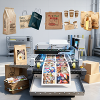 Mesin Printer Kemasan Karton Otomatis Flatbed Inkjet Single Pass Berkualitas Tinggi untuk Gelas Kertas