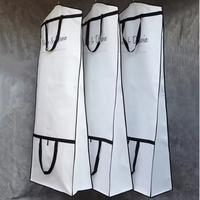 Housse de vêtement en tissu non tissé personnalisée avec logo imprimé, pour robe de mariée, costume, anti-poussière, réutilisable, pliable, pour voyage
