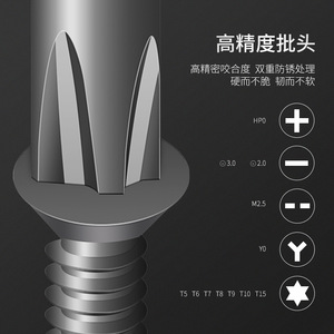 Dual Purpose <b>Precision</b> <b>Screwdriver</b> Set Cr V Steel Multi Head For Small Electrical Repair Anti Slip Handle 12 In 1 Manual Tool - Product Image 4