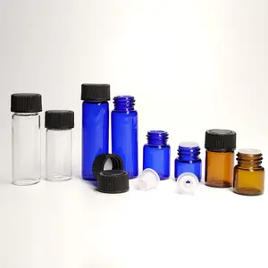 Whoesale10ml琥珀色硼硅酸盐玻璃螺旋小瓶玻璃瓶实验室