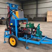Plateforme de forage de puits d'eau compacte et pratique avec pompe à boue diesel intégrée pour projets d'irrigation agricole