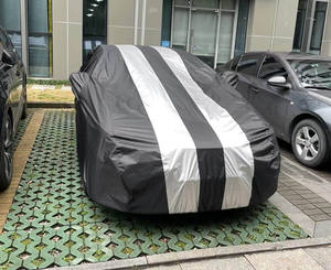 Housse de voiture extérieure 210D housse de voiture imperméable de protection UV de haute qualité avec des rayures au <span class=keywords><strong>centre</strong></span> - Product Image 6