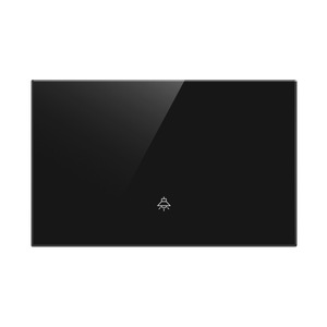 Minimalist 4-Gang Wall Switch Tempered Glass Black Touch Panel Design - Product Image 1