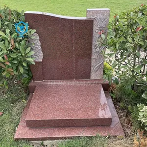 यूरोपीय शैली कब्रिस्तान काले ग्रेनाइट हेडस्टोन के साथ कब्र की याद दिलाता है