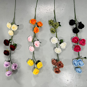 Roses artificielles en soie Snow Mountain Rose, fleurs pour mariage et décoration de la maison - Product Image 2