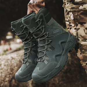 DFT1021 AS33 Tactical Black <b>Boots</b> Suede Waterproof Outdoor All Seasons High Top <b>Hiking</b> <b>Boots</b> - Product Image 5