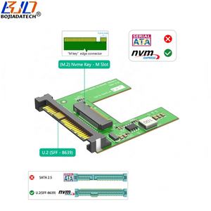SFF-8639 U.2 インターフェースから NGFF M.2 M-Key への変換アダプターカード、アルミニウムケースエンクロージャ付き、2280 PCIE 5.0 M2 NVME SSD用 - Product Image 2