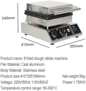 Gaufre beignet espagnole électrique double face chauffante Churro Dessert Snack Machine température Machine commerciale Churro Maker - Product Image 5