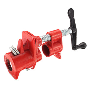 QY Pipe <b>Clamp</b> 4 In Carbon Steel Heavy Duty Woodworking Panel <b>Clamp</b> Vertical Fixed Hand Crank - Product Image 1
