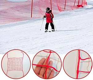 <span class=keywords><strong>Filet</strong></span> PE noué rouge de 10cm pour clôture de sécurité des pistes de ski et protection des sports d'hiver extrêmes - Product Image 2