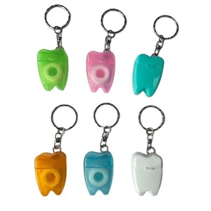 Portachiavi con filo interdentale portatile con custodia a forma di dente, scelte monouso Ultra fini per filo interdentale per l'igiene orale e regali promozionali - Product Image 3