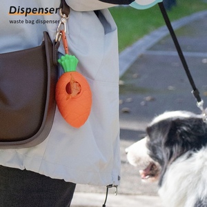 Bolsas de plástico ecológicas para caca, herramienta portátil de pala de zanahoria con recolector de bolsas de basura para recoger heces para mascotas - Product Image 1