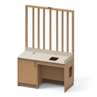 Ensemble de chambre d'hôtel moderne de luxe avec construction en contreplaqué de chêne pour les complexes hôteliers 5 étoiles