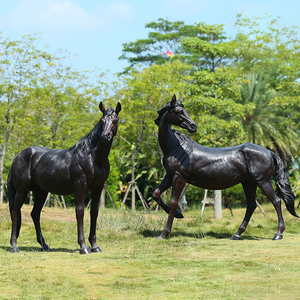 Statua di bronzo dei cavalli della vetroresina della scultura dei cervi della <span class=keywords><strong>tigre</strong></span> animale della resina all'aperto di grandi dimensioni per la decorazione del giardino - Product Image 2