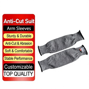 Manchons anti-coupure gris robustes et durables, protection douce et confortable, coupe standard, personnalisables, équipement de sécurité de qualité supérieure - Product Image 1
