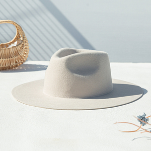 Chất Lượng Cao Thiết Kế 100% Len Cảm Thấy Fedora Hat Sombreros vaqueros Với Ban Nhạc Tùy Chỉnh Chapeau Phụ Nữ Cứng Rộng Brim Fedora Hat - Product Image 6