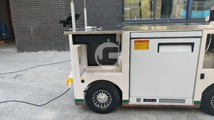 Etodevice Custom <b>Foldable</b> Design Candy Cart Wooden Mobile Food Cart for Restaurant Fast Food Outdoor - Product Image 5