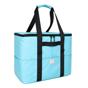 Big Capacity Durable Insulated Thermal Waterproof Polyester Diamond Lattice Double-Deck Portable Travel Picnic Cooler <b>Bag</b> - Product Image 2