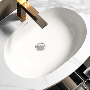 Mueble <span class=keywords><strong>de</strong></span> Baño Moderno <span class=keywords><strong>de</strong></span> Lujo con Estructura <span class=keywords><strong>de</strong></span> Aluminio en Forma <span class=keywords><strong>de</strong></span> Panal, <span class=keywords><strong>Encimera</strong></span> <span class=keywords><strong>de</strong></span> Mármol, Espejo LED Inteligente, Lavabo y Fregadero para Villa - Product Image 5