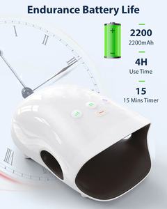 Masseur de main sans fil avec chaleur, compression 360°, 4 têtes et 3 modes, batterie 2500 mAh pour soulager l'arthrite et le syndrome du canal carpien - Blanc - Product Image 2