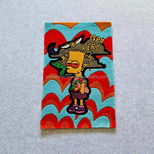 Smile Face Patroon Tapijt Geel Ronde Vorm Matten Home Decor Custom Tapijt Karakter Mat Getuft Tapijt - Product Image 4